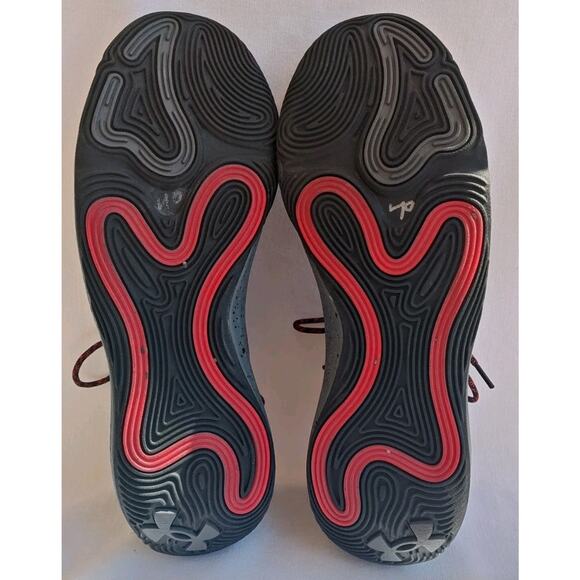 Under Armour x Tuff Crowd Spawn 6 Mid Men's Size 17 Black Red Shoes Basketball - Picture 6 of 12